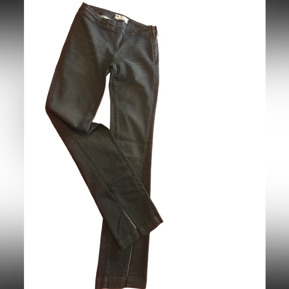 Free people‎ NWT size 24 split seam jeans black side zipper